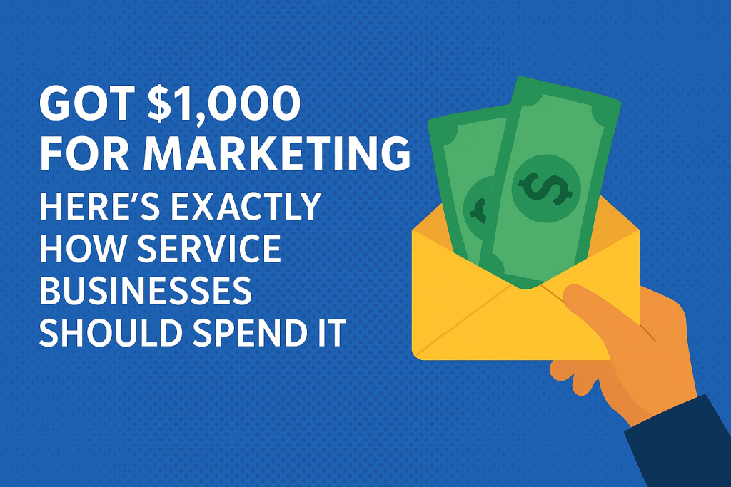 Got $1,000 for Marketing? Here’s Exactly How Service Businesses Should Spend It”